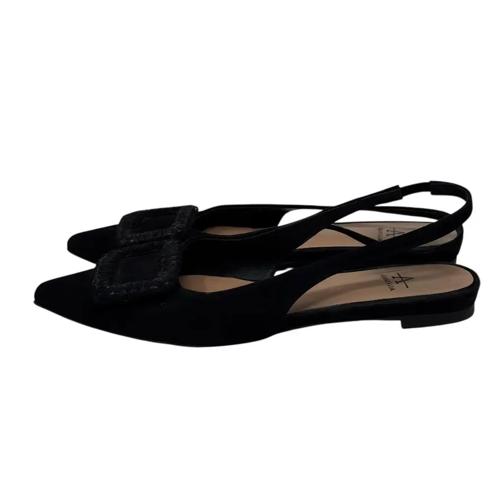 Aquatalia Women's Suede Pointed Toe Buckle Slingback Size 9 - Picture 4 of 9